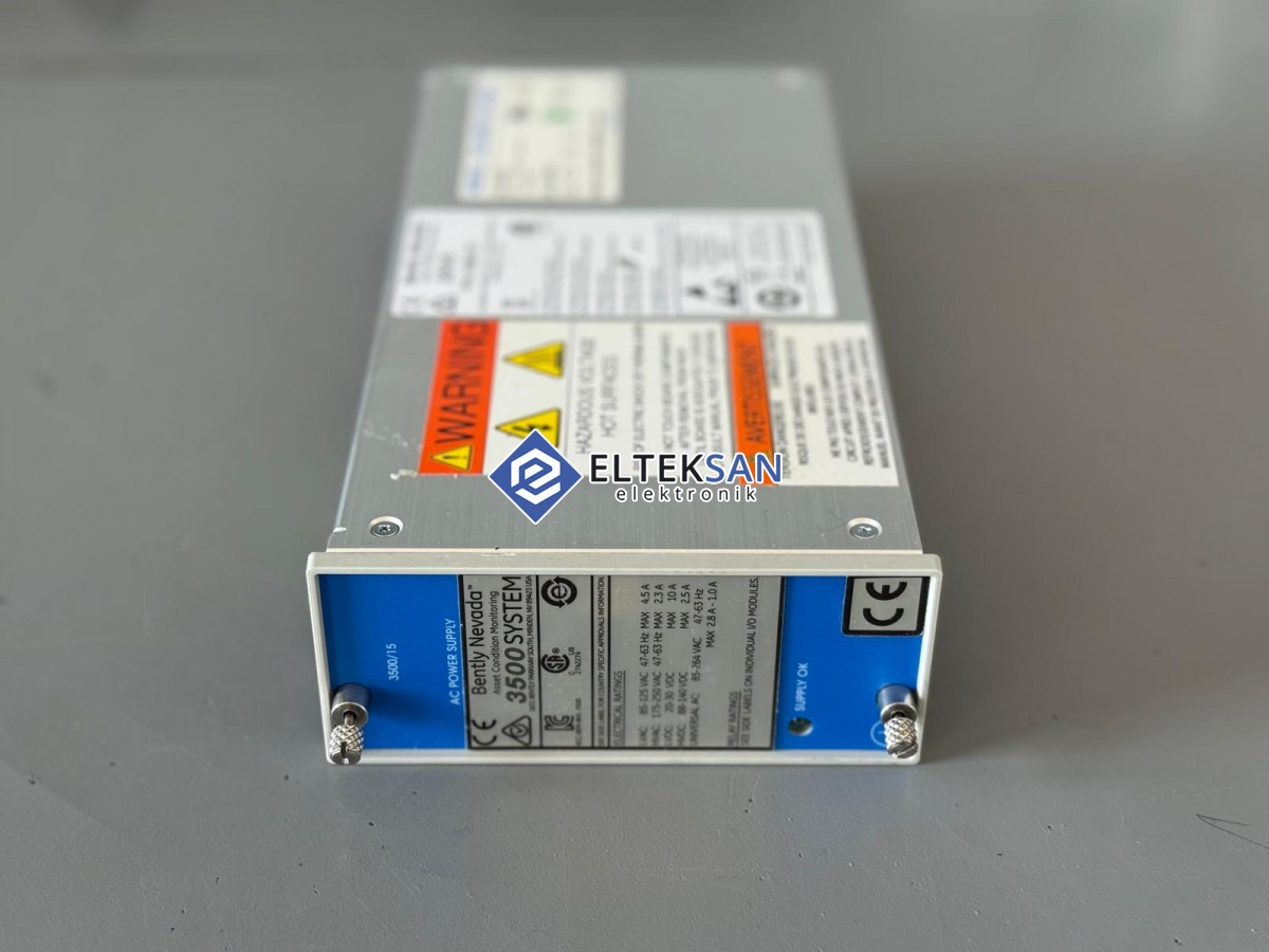 Elteksan -BENTLY NEVADA 3500/15 ARM-1813-00GE Power Supply Tamiri