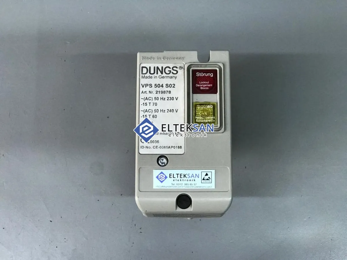 DUNGS VPS 504 S02 Brülör Gaz Kaçak Dedektör Tamiri