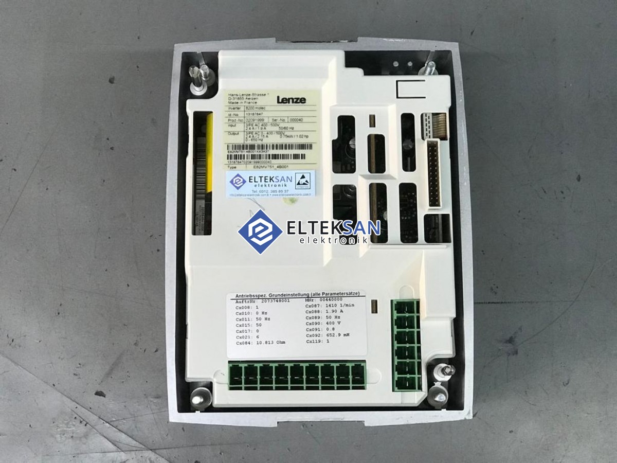 Elteksan -LENZE 8200 MOTEC 0.75 KW Motor Sürücü Tamiri