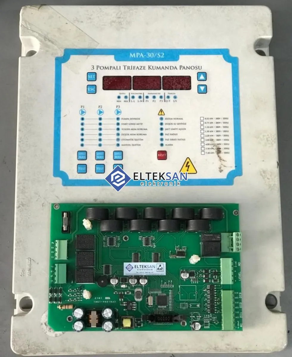MPA-30/S2 3 Pompalı Kumanda Panosu Elektronik Kart Tamiri