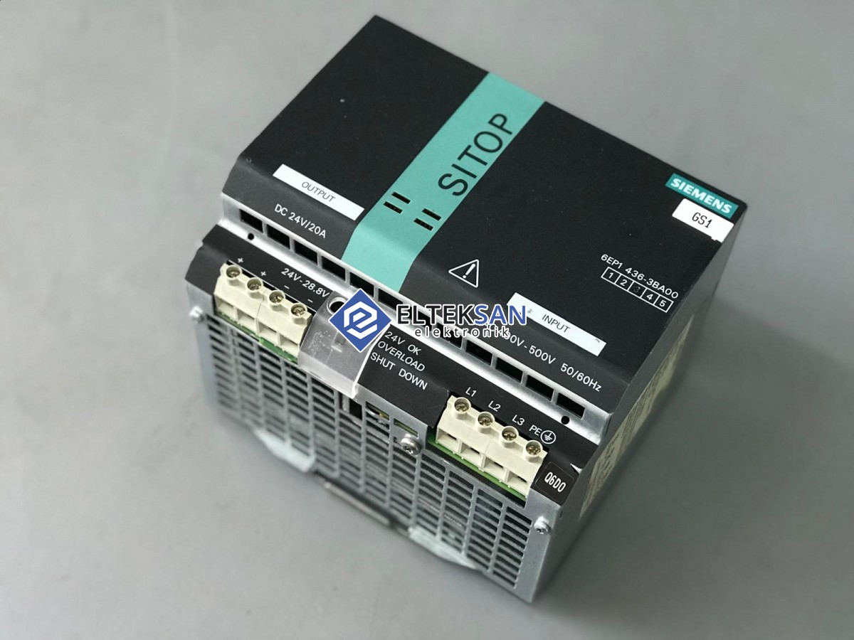 Elteksan -SİEMENS 6EP1436-3BA00 SITOP POWER 20 POWER SUPPLY TAMİRİ
