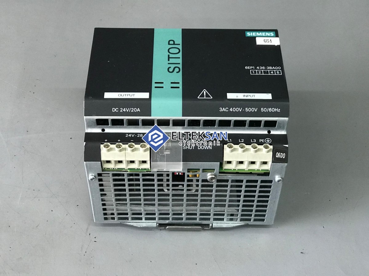 Elteksan -SİEMENS 6EP1436-3BA00 SITOP POWER 20 POWER SUPPLY TAMİRİ