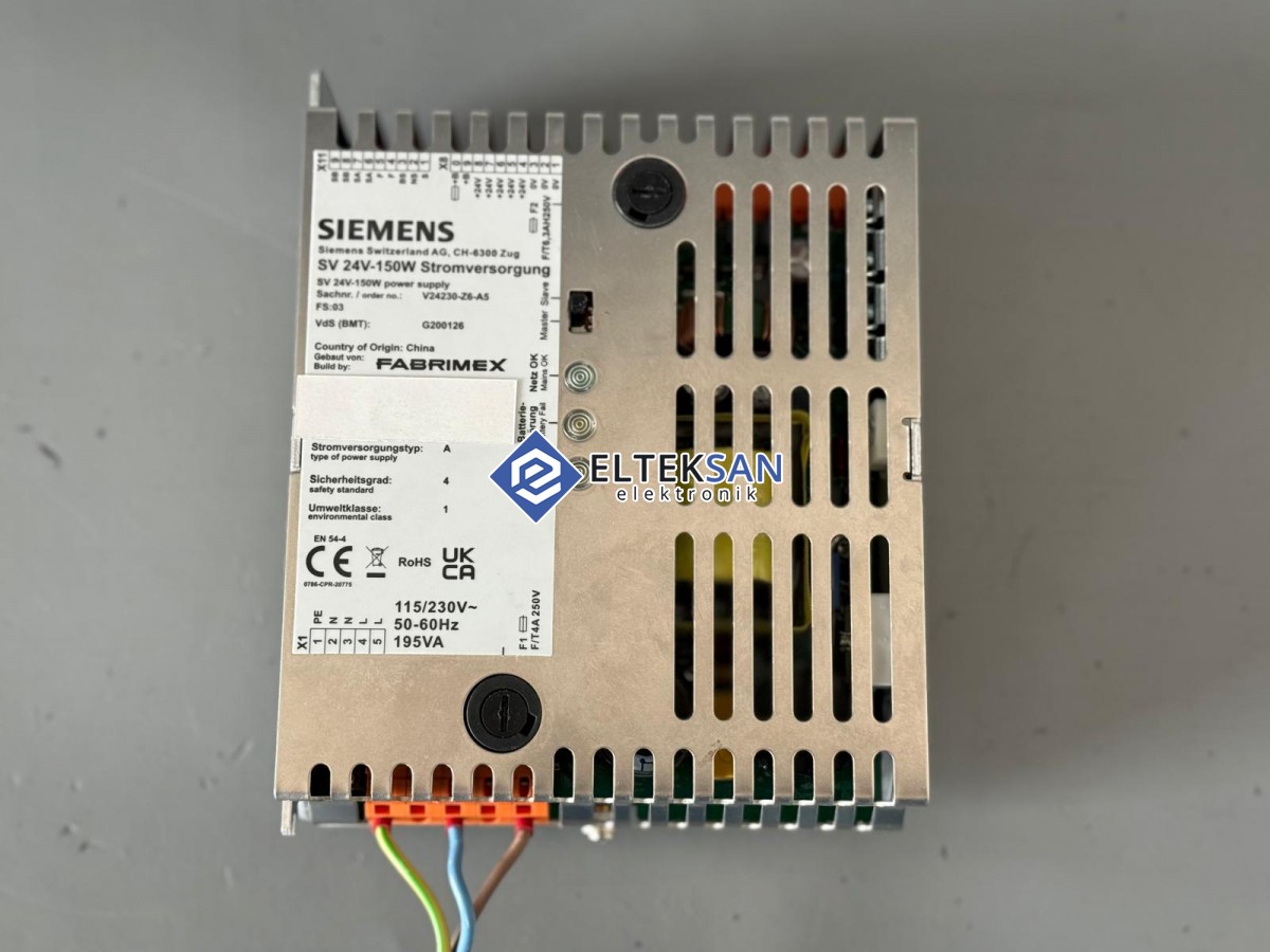 Elteksan -SİEMENS V24230-Z6-A5 SV24V-150W Power Supply Tamiri
